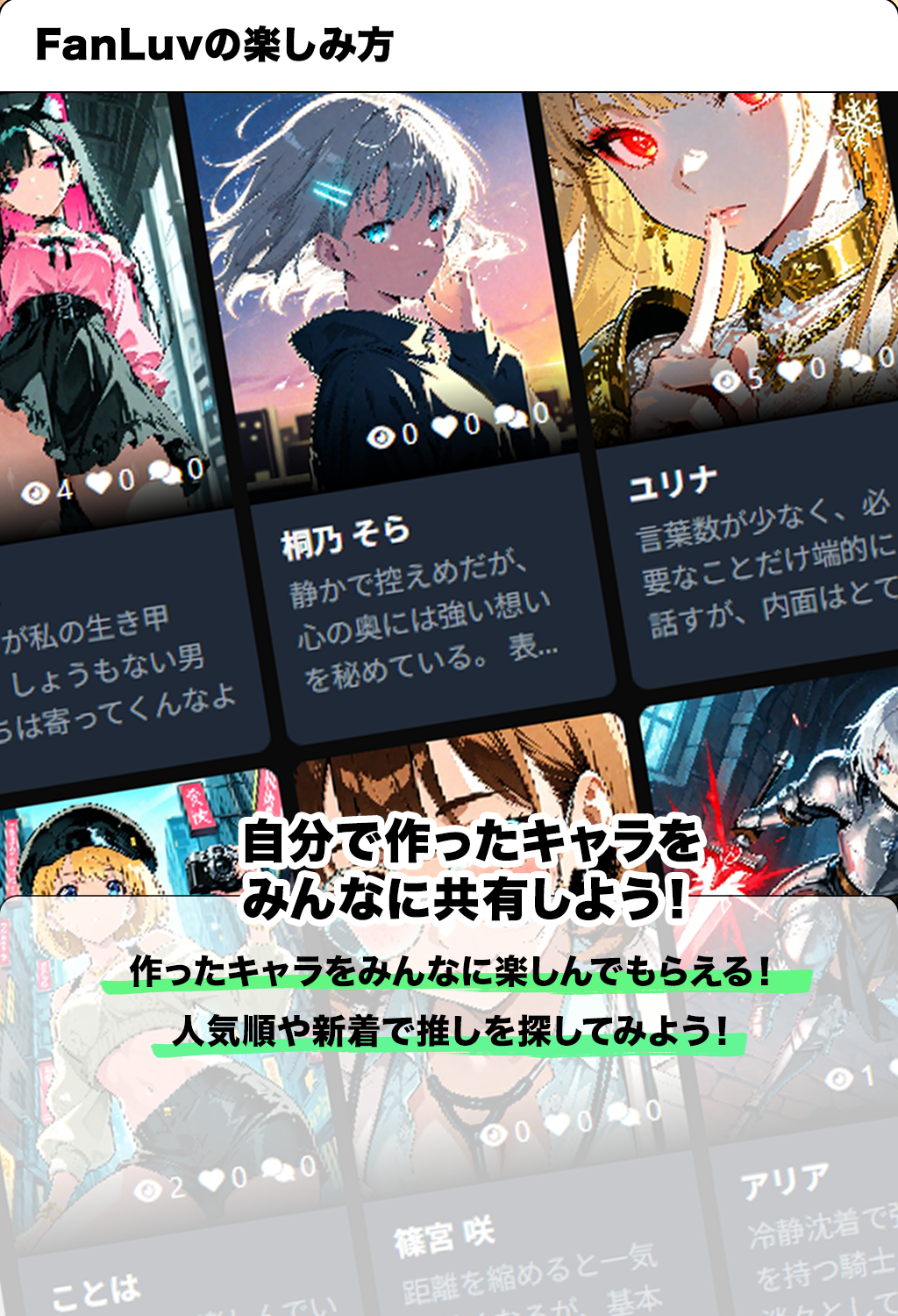 FanLuv - キャラクター作成